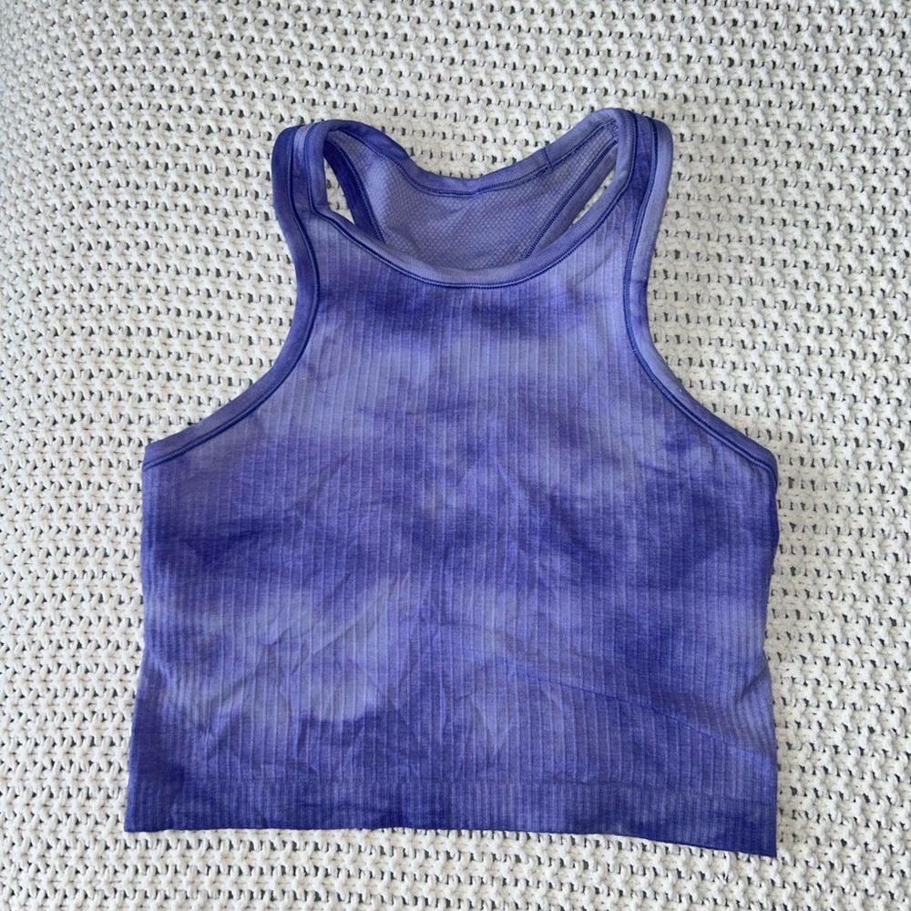 🍋 lululemon Ebb to Street Purple Tie Dye Tank